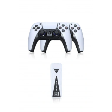 Mey İthalat® Y5 64GB Android Dual Pad 4K Game Stick - Beyaz