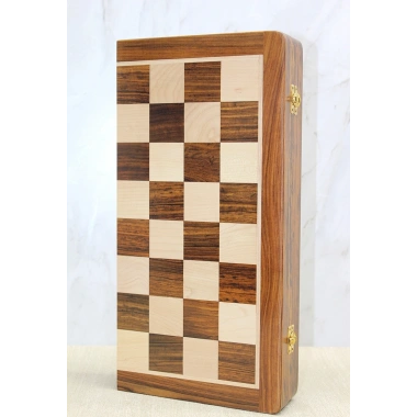Mıknatıs Taşlı Ahşap Katlanabilir Kutulu Satranç Oyunu 40 Cm