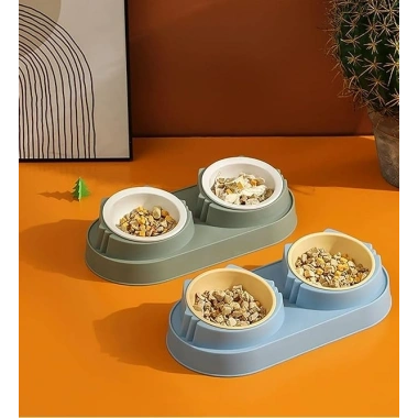 Mikopet Çift Bölmeli Mama ve Su Kabı