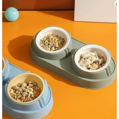 Mikopet Çift Bölmeli Mama ve Su Kabı