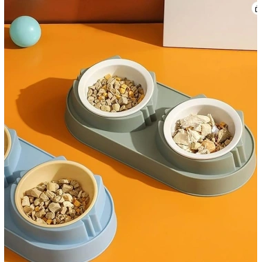 Mikopet Çift Bölmeli Mama ve Su Kabı