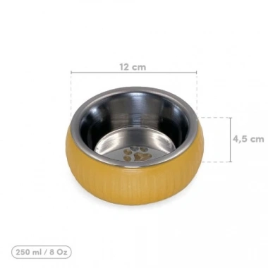 Mikopet Organik Seramik Mama Kabı Sarı