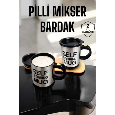 Mikser Kupa Yazılı Mug Bardak Karıştırma Özelliği