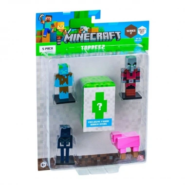 Minecraft 3D Toppeez 5li Figür Seti - Stokta Olan Gönderilir