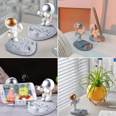 Mini Astronot Model Telefon ve Tablet Tutucu Standı (5468)