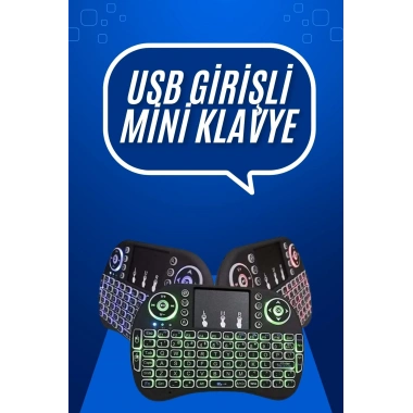 Mini Klavye Gaming Pc Playstation Ledli Mouse Rgb Mouse Bluetooth Usb