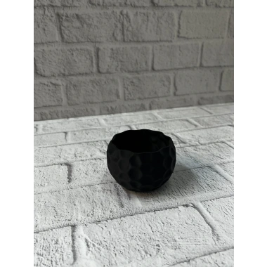 Mini Siyah Dekoratif Saksı 5 cm Modern Masaüstü Bitki Saksısı