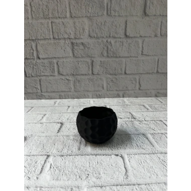 Mini Siyah Dekoratif Saksı 5 cm Modern Masaüstü Bitki Saksısı