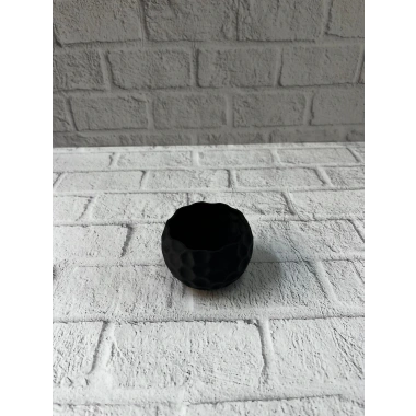 Mini Siyah Dekoratif Saksı 5 cm Modern Masaüstü Bitki Saksısı