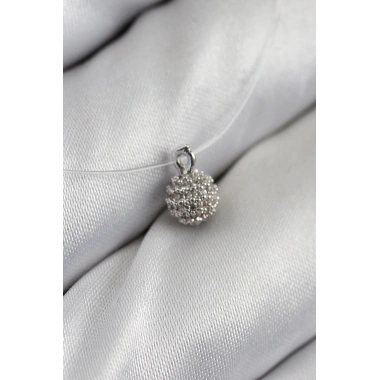 Misineli Topcuk Model Gümüş Renk Hayalet Kolye