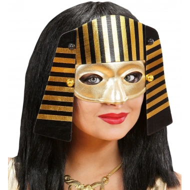 Mısırlı Maskesi Lastik Aparatlı Firavun Maskesi 21x23 Cm
