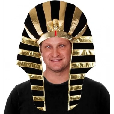 Mısırlı Tutankamon Şapkası Kobra Yılan Figürlü