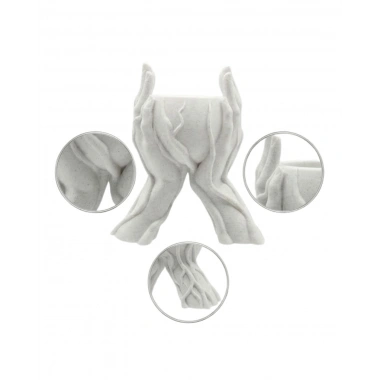 Modern Ev Dekoru İçin El Şeklinde 3D Baskı Dekoratif Saksı Vazo