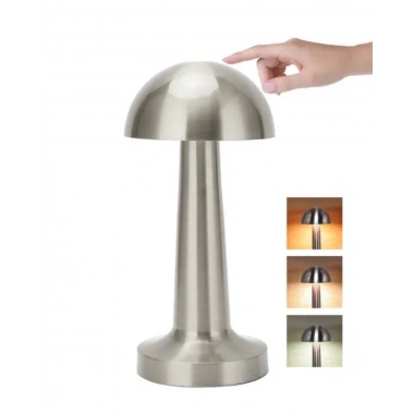 Modern Mantar Masa Lambası Dokunmatik 3 Işık Modlu Şarjlı Kablosuz LED