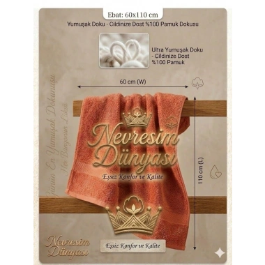 Nevresim Dünyası Prime Havlu 60x110 Kiremit
