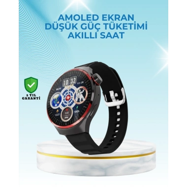 NFC Destekli Akıllı Saat AMOLED Ekranlı Şık Tasarım
