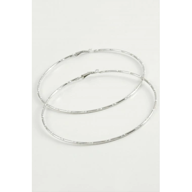 Noktalı Metal Halka Küpe 8-9-10 cm