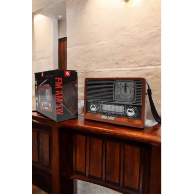 Nostaljik Görünümlü USB Girişli Bluetooth Bağlantılı Radyo