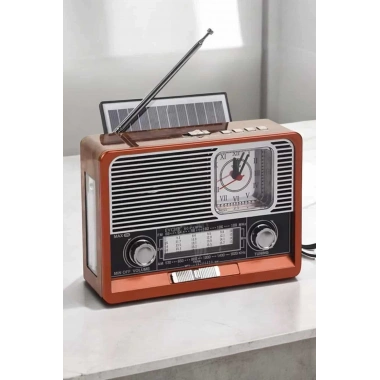 Nostaljik Görünümlü USB Girişli Bluetooth Bağlantılı Radyo