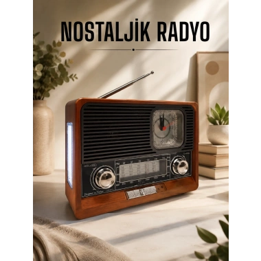Nostaljik Radyo USB,AUX Ve SD Kart Girişli Bluetooth Bağlantılı