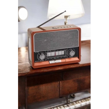 Nostaljik Radyo USB,AUX Ve SD Kart Girişli Bluetooth Bağlantılı