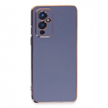 One Plus 9 Kılıf Volet Silikon - Mavi