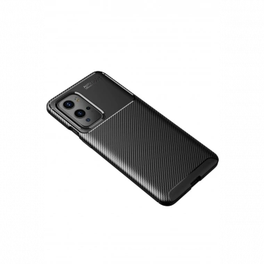 One Plus 9 Pro Kılıf Auto Focus Karbon Kapak - Siyah