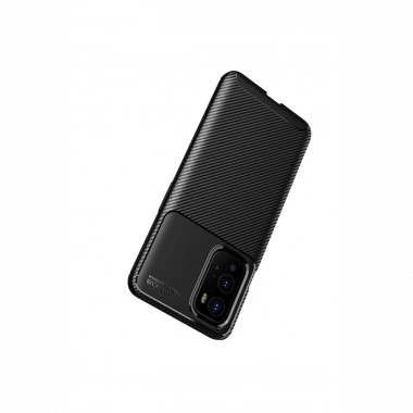 One Plus 9 Pro Kılıf Auto Focus Karbon Kapak - Siyah