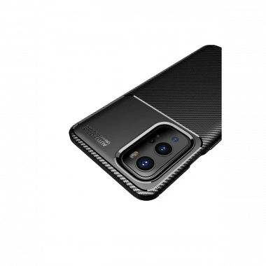 One Plus 9 Pro Kılıf Auto Focus Karbon Kapak - Siyah