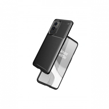 One Plus 9 Pro Kılıf Auto Focus Karbon Kapak - Siyah