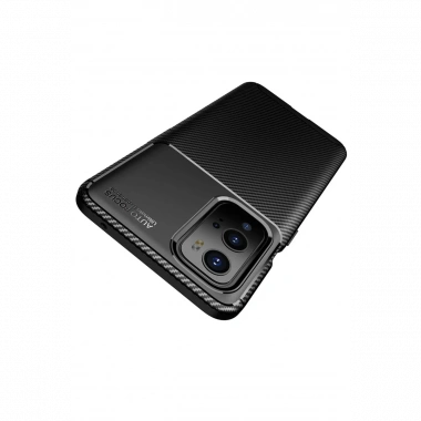 One Plus 9 Pro Kılıf Auto Focus Karbon Kapak - Siyah