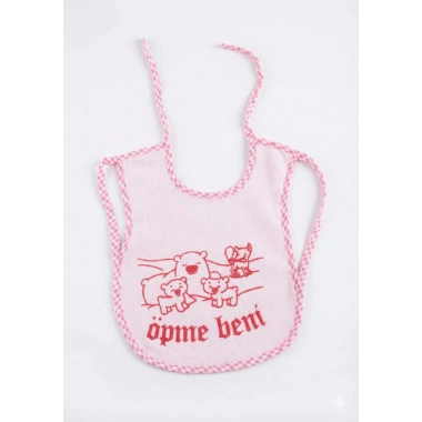 Öpme Beni Baskılı Bebek Önlük 2 li