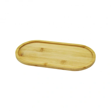 OVAL AHŞAP BAMBU YAĞDANLIK ALTLIK 12X23CM (5468)