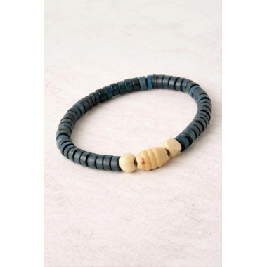 Oval Bambu Ahşap Bileklik 8 mm