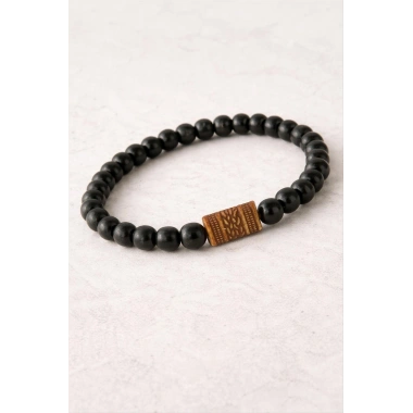 Oval Bambu Ahşap Bileklik 8 mm
