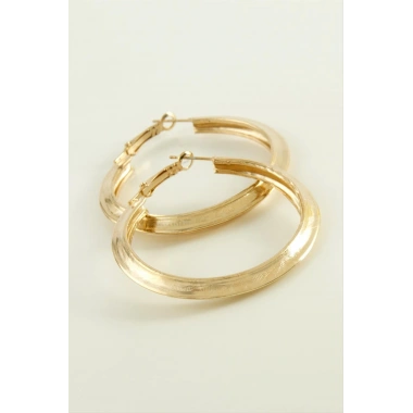 Oval Halka Küpe 4 cm