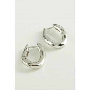 Oval Trend Metal Küpe