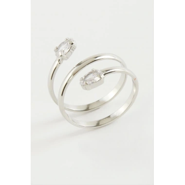 Oval Zirkon Taşlı Yüzük