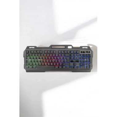 Oyuncu Klavyesi Q Klavye RGB Işıklı Mouse Hediyeli