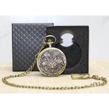 Özel Kutulu Dragonlu Antik Köstekli Saat Alk4680