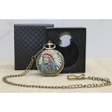 Özel Kutulu Kızılderili Köstekli Saat Alk4677