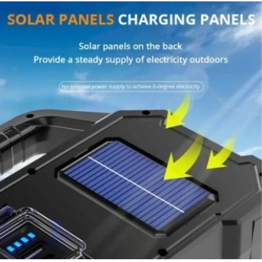 P-880a Solar Powerbanklı Şarjlı Taşınabilir Güçlü Fener