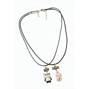 Panda Kedi Arkadaşlık Kolyeleri (Çift Kolye)