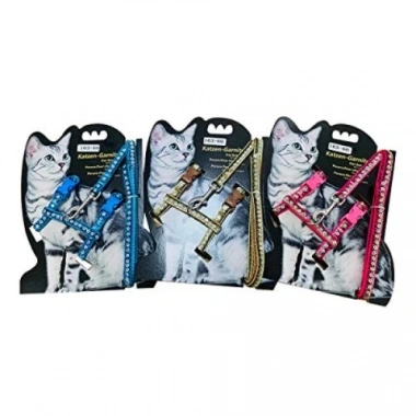 Parlak Kedi Gezdirme Göğüs Tasması