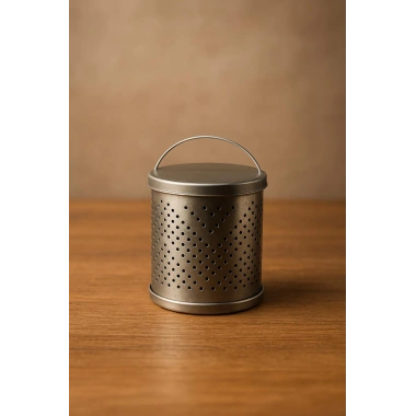 Paslanmaz Çelik Kapaklı Çay Süzgeci 8 cm