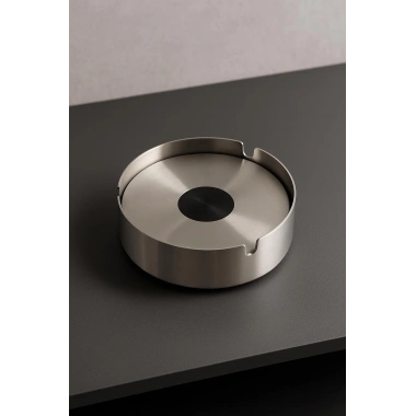 Paslanmaz Çelik Kapaklı Küllük 10 cm