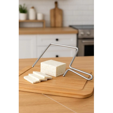 Paslanmaz Çelik Peynir Kesme Teli Tereyağı ve Tatlı Dilimleyici 23 cm