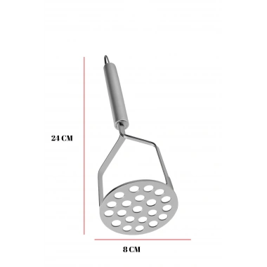 Paslanmaz Çelik Saplı Patates Ezici Pratik Mutfak Gereci 24 cm