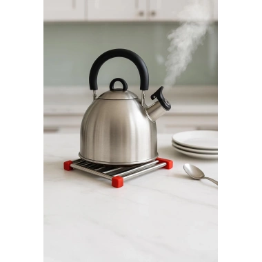 Paslanmaz Çelik Silikon Kenarlı Nihale 21 cm