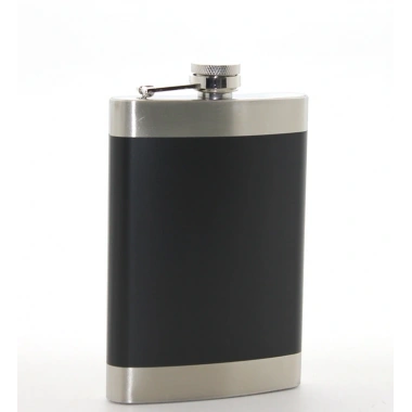 Paslanmaz Çelik Tekli 9 Oz Matara Siyah Renk